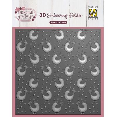 Nellie's Choice 3D Embossing Folder - Chicken